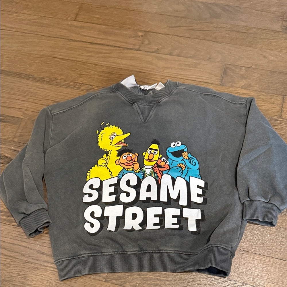 Sesame Street Charcoal Crewneck Sweater